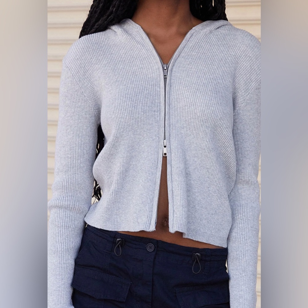 Brandy Melville Arden hoodie in silver